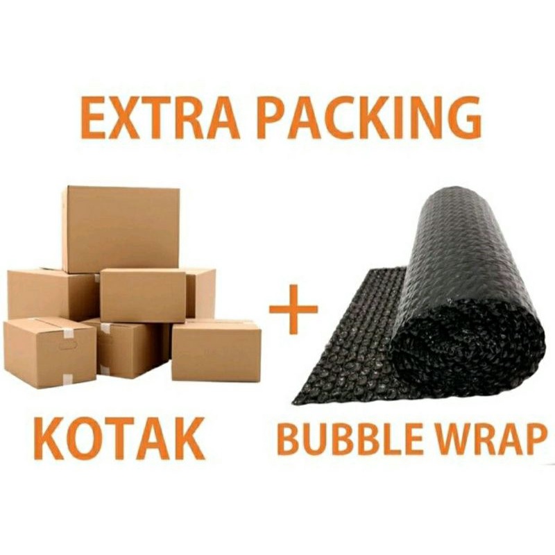 

PACKING XTRA KOTAK + BUBBLE AGAR PAKET PESANAN AMAN