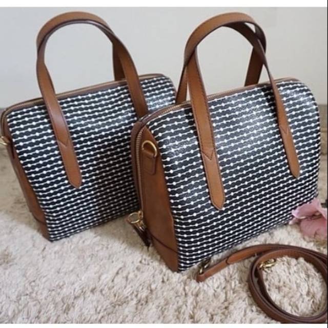 TAS SIDNEY SATCHEL SYDNEY SATCHEL BLACK MULTI STRIPE