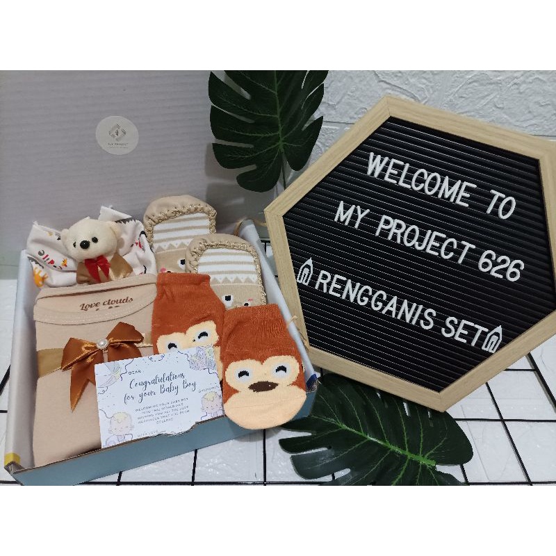 RENGGANIS SET | BABY HAMPERS BAYI GIFT KADO SET | PAKET LAHIRAN BAYI LAKI - LAKI PEREMPUAN UNISEX-COKSU