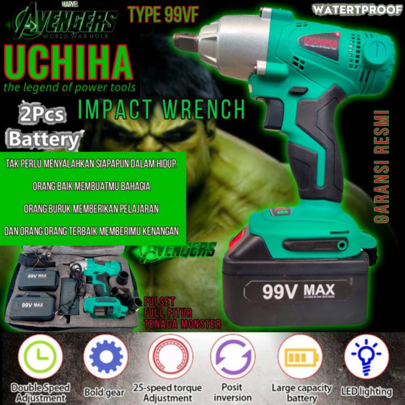 Promo sale Mesin Buka Baut Baterai 48V JLD 99V Uchiha Impact Wrench Fullset (COD)