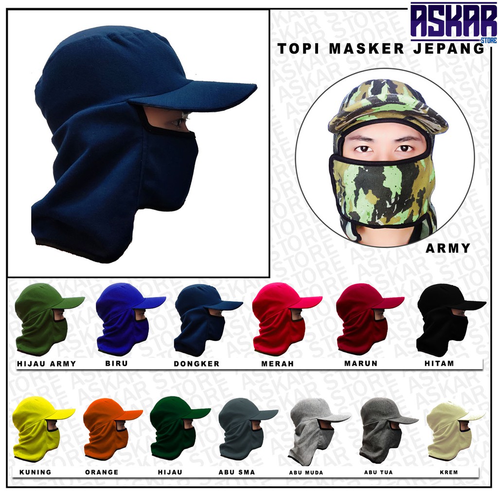 Topi jepang masker anti panas untuk mancing/mendaki/berkebun/kerja proyek