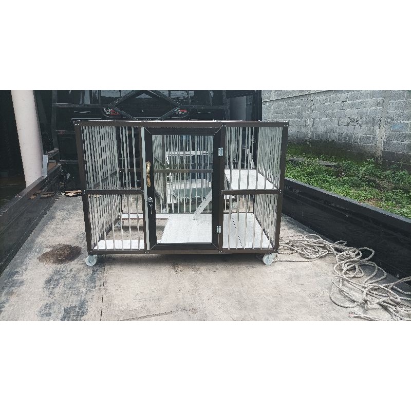 kandang kucing alumunium ukuran 90x60x60