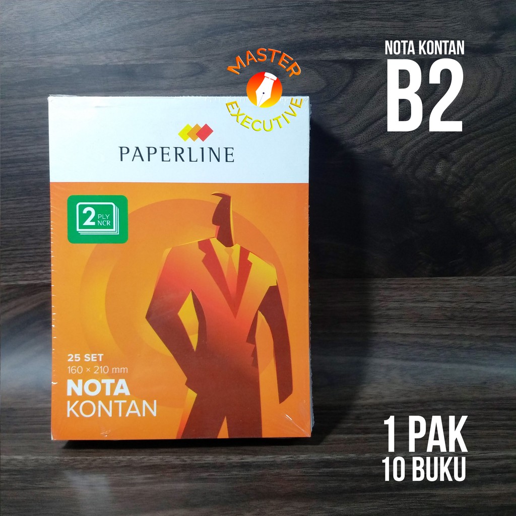 [Pak - 10 Buku] Paperline Buku Nota Kontan Besar 2 Ply NCR / Rangkap B2