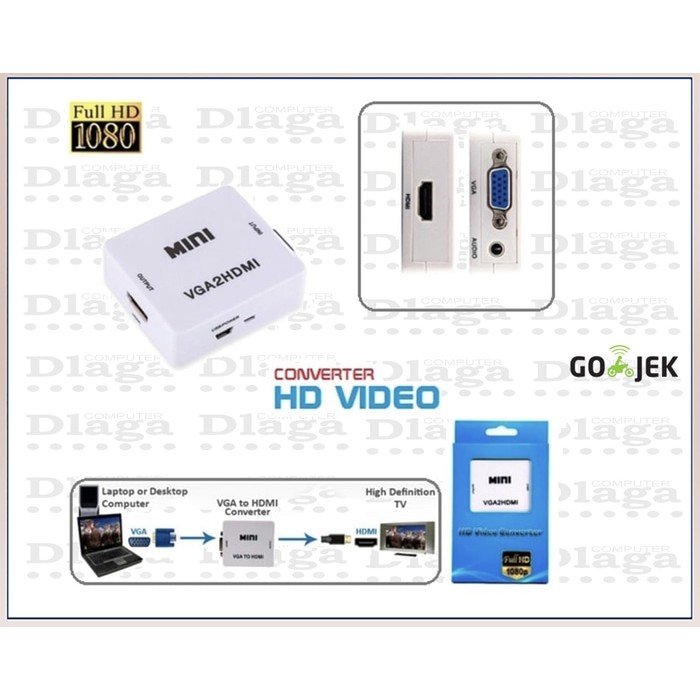 Vga To Hdmi Converter - Adapter Vga To Hdmi