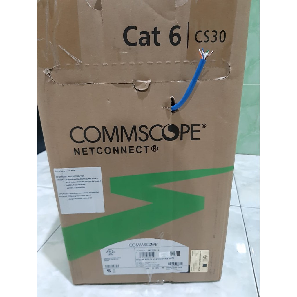 Kabel LAN UTP CAT 6 1Roll 305 Meter Kabel UTP CAT 6 AMP Commscope