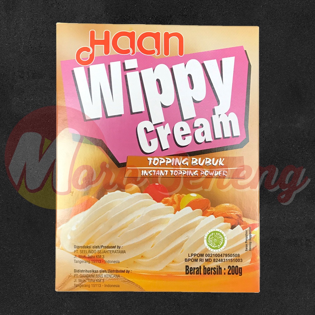 Haan Wippy Cream / Tepung Instan / Pre-Mix Whipped Cream 200 gram / 400 gram