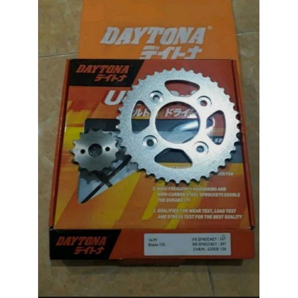 gear set daytona supra125fi kharisma supra125 blade125 revo