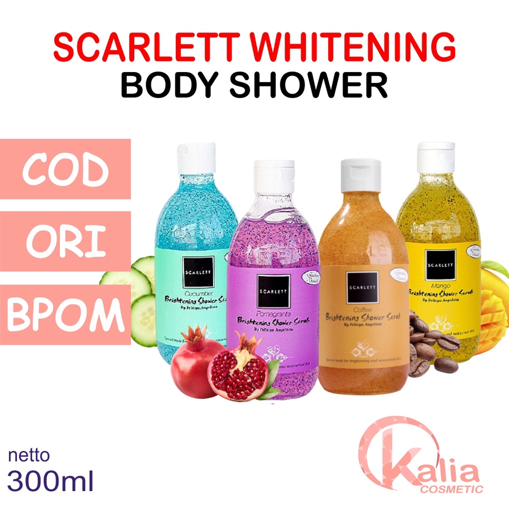 SCARLETT BRIGHTENING SHOWER SCRUB -  SCARLET BODY SCRUB - SABUN / BODY SOAP