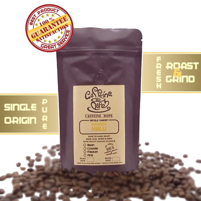 

Kopi Arabika Halu 100 Gr Single Origin Bean/Biji & Ground/Bubuk