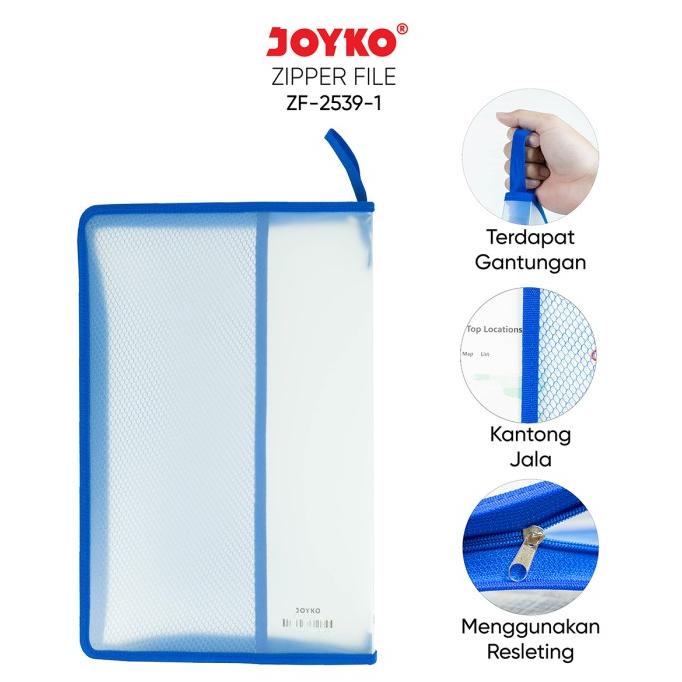 

BISA BAYAR DITEMPAT Zipper File Map Plastik Resleting Joyko ZF-2539-1 F4 Jala FREE ONGKIR Kode 1344