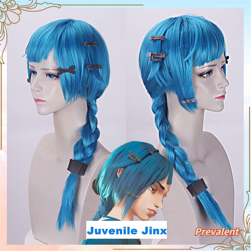 Wig / Rambut Palsu Sintetis Model Young Jinx Untuk Cosplay Halloween