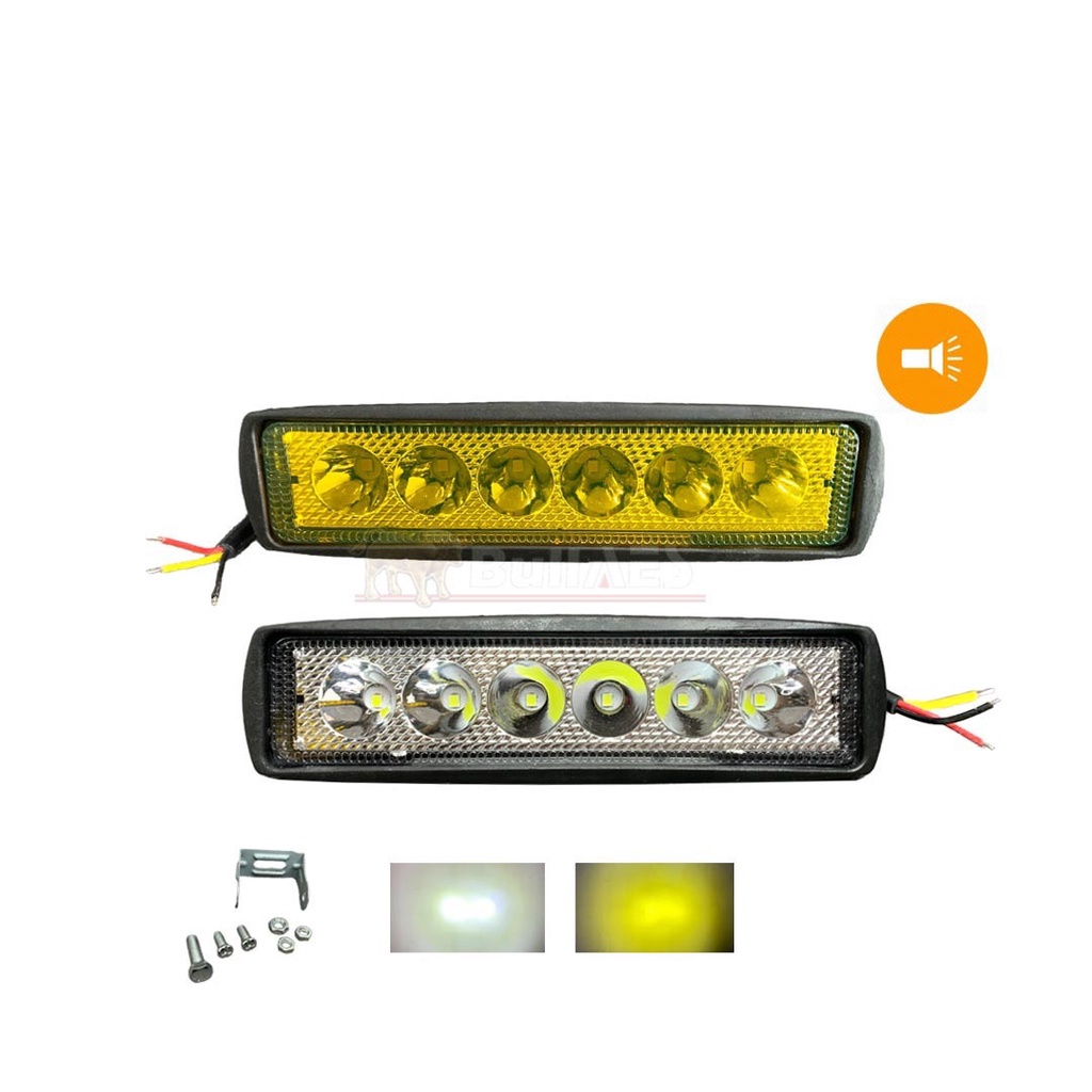 LAMPU TEMBAK LED 6 MATA LURUS TEBAL CWL 3030 Led Bar GRADE B MERK ICC I LAMPU SOROT LED SKU-2577