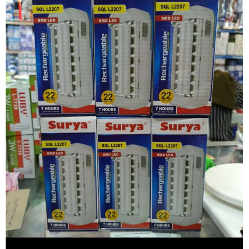 Lampu LED Emergency Surya SQL L2207 SMD Led / Lampu Emergency Rechargeable