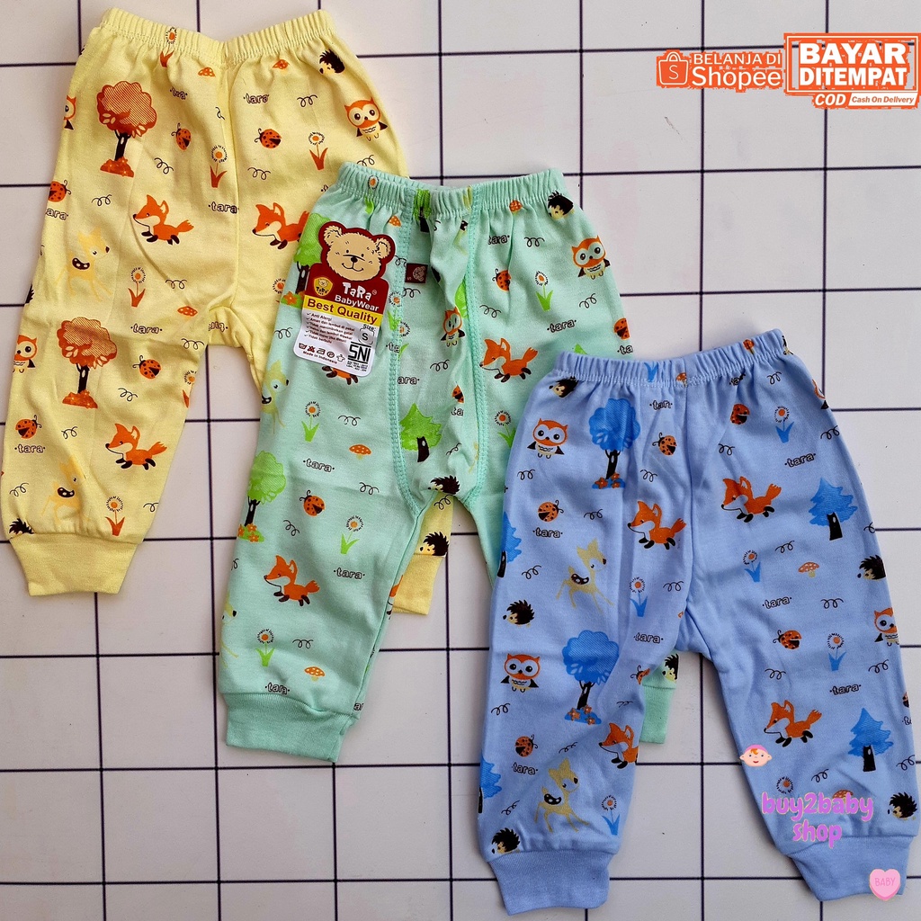 Celana panjang bayi Tara Cute Forest Series 0-12 Bulan 3 PCS