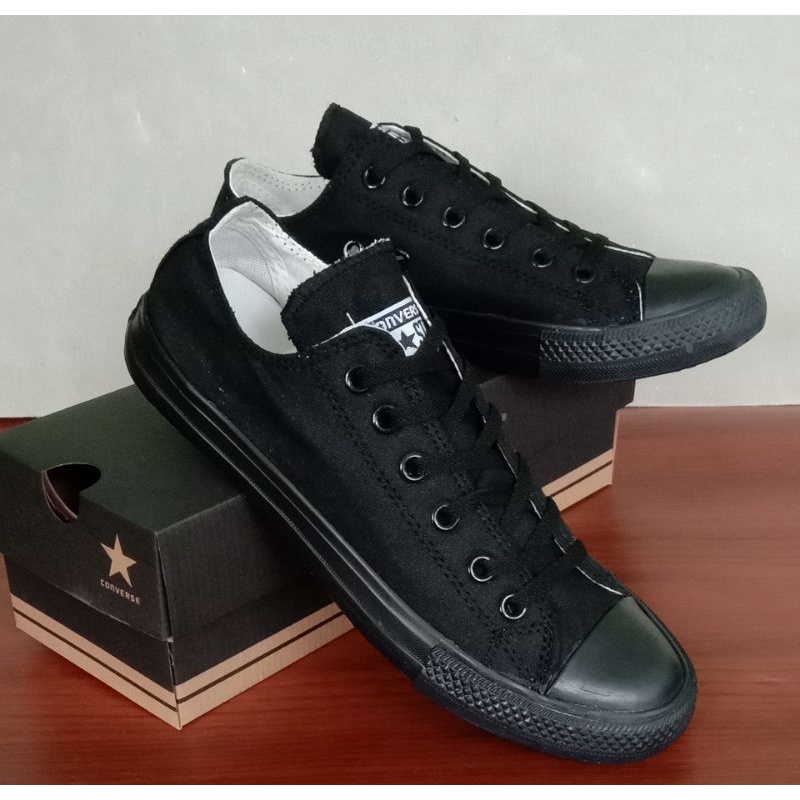 sepatu converse all star classic full black all star classic hitam polos