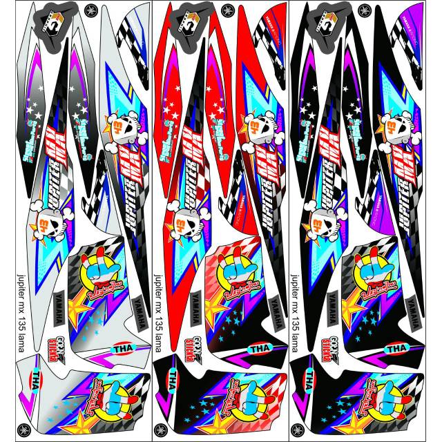 Striping Jupiter Mx Lama Old 135 Ojmx Variasi Sticker Motor
