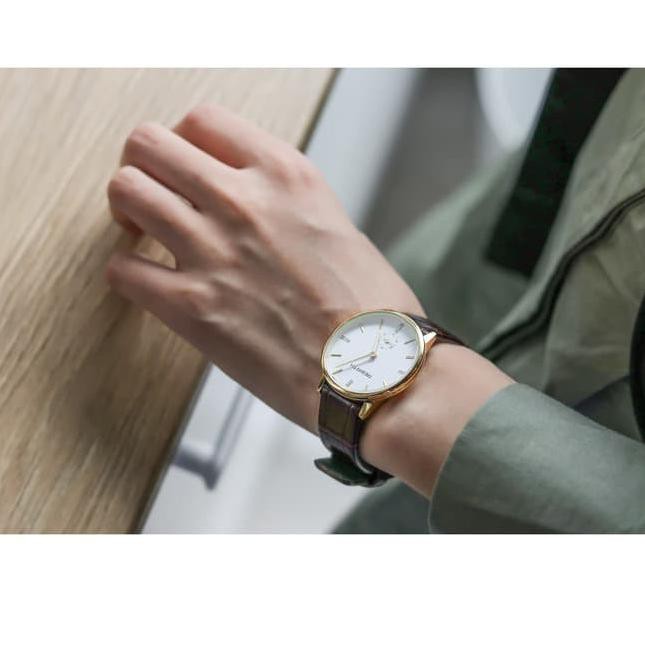 WTC A152 Rebirth Jam Tangan Stainless Steel Bisnis waterproof leather Jam .