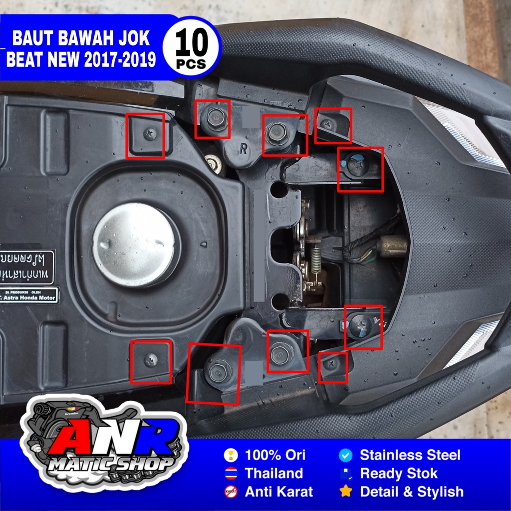 Baut Probolt Bawah Jok Beat Fi New 2017 - 2019 Stailess Heng Thailand