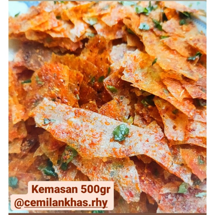 KERIPIK KACA 500gr / KERIPIK KACA DAUN JERUK / KRIPIK KACA / KRIPIK BELING