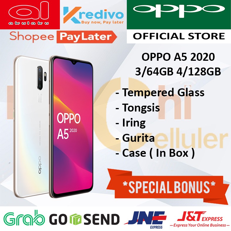 OPPO A5 2020 3/64GB 4/128GB GARANSI RESMI ORIGINAL FULL BONUS