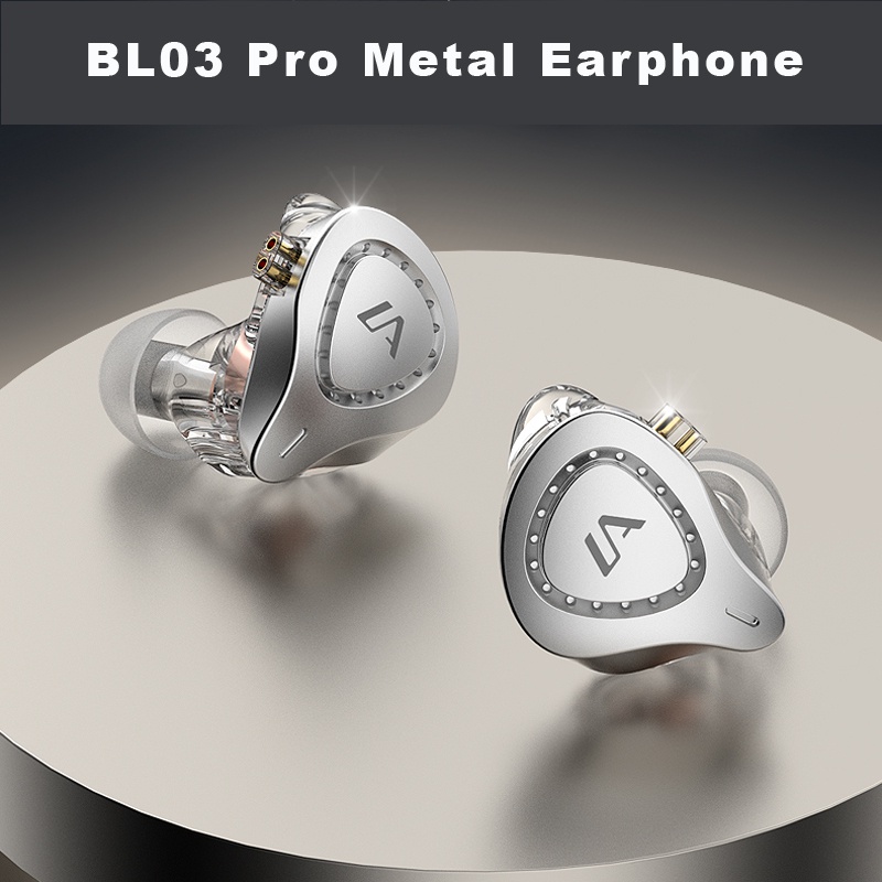 Bl03 Pro Earphone In ear Dinamis Bahan Metal Dengan Kabel Bisa Dilepas Untuk Olahraga