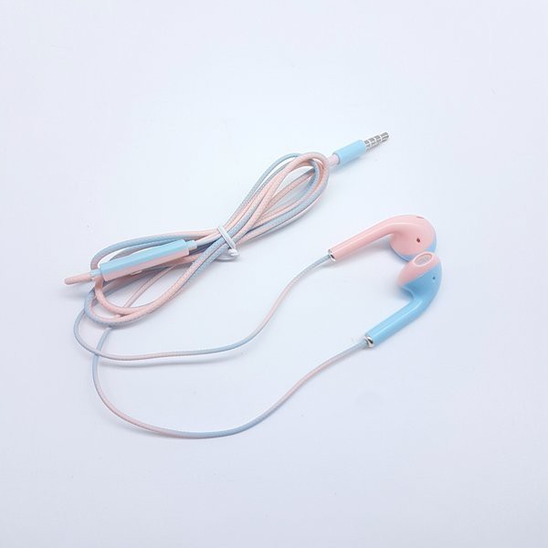 Handsfree Macaron 2 Tone Stereo Musik Headset U24 Built in Mic Extra Super Mega Bass