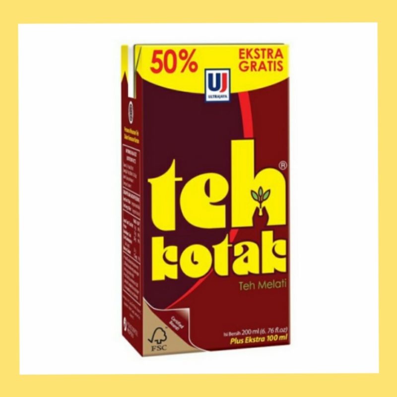 

Teh Kotak Melati 200 ml Bonus 50% (300 ml)