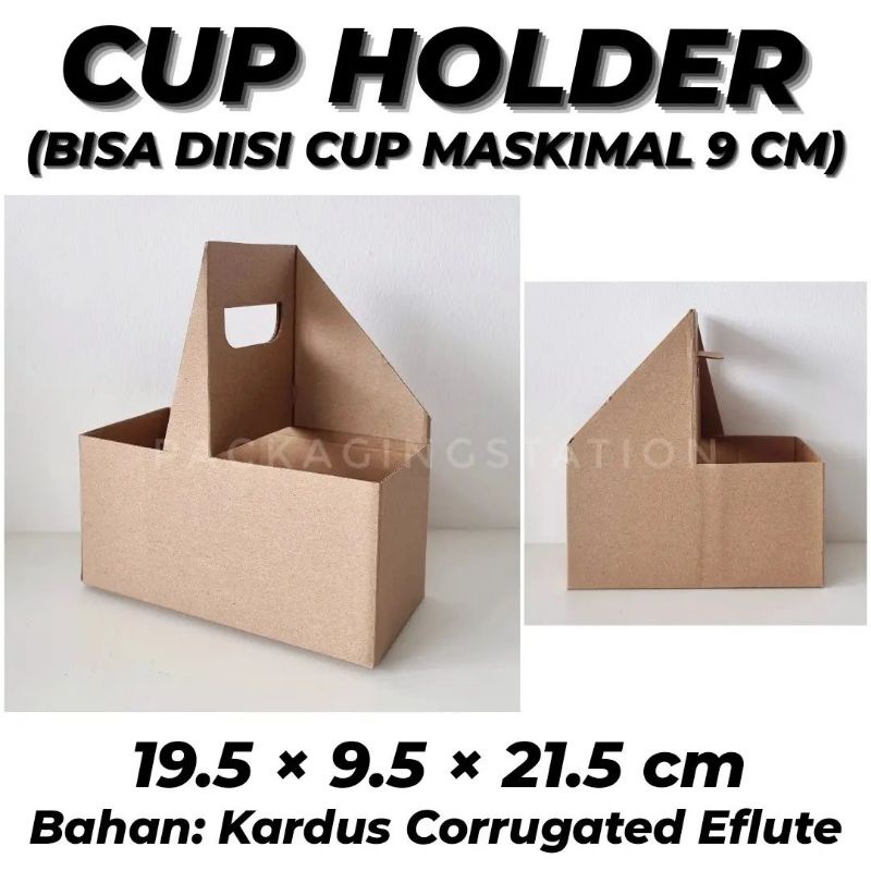 

(MIN ORDER 20 PCS) CUP HOLDER TAKEAWAY KOPI TEH / CUP HOLDER ISI 2