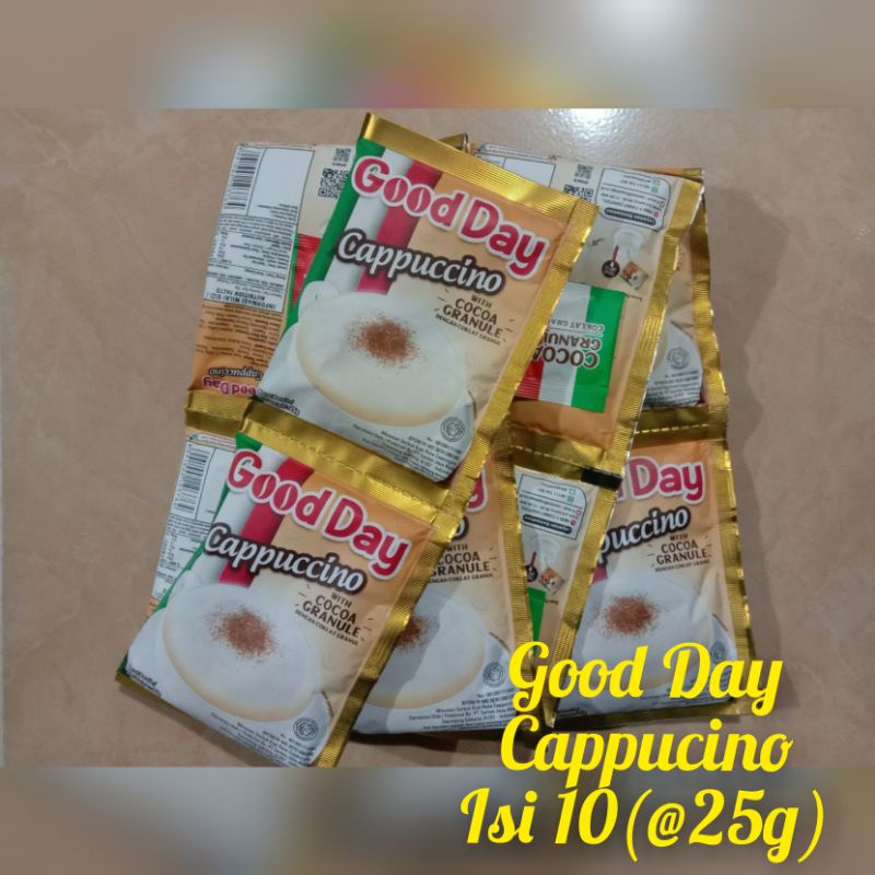 

Goodday Cappucino with granule isi 10x25g/ kopi good day cappucino/ kopi gudde/ kopi kapucino/ kopi gude/ gude kapucino