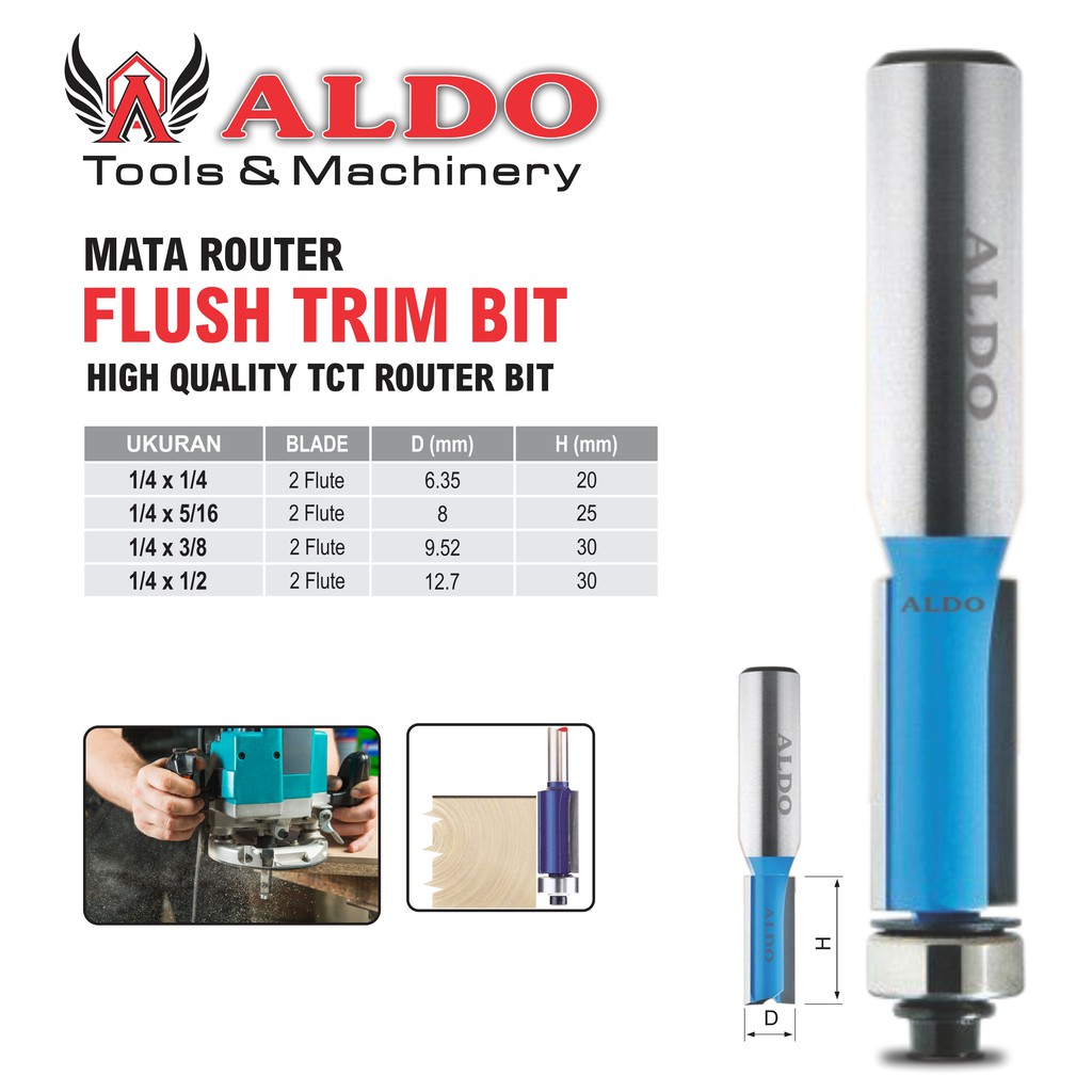 Mata Router Flush Trim Bit