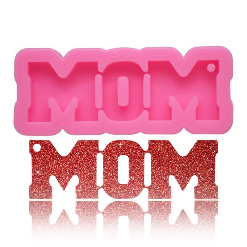 SIY  Mom Dad Resin Mold Letter Mother's Father's Day Keychain Pendant Resin Mold Tool