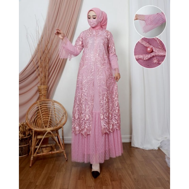 Gamis pesta // gamis tile tutu sarila // kebaya orizinal