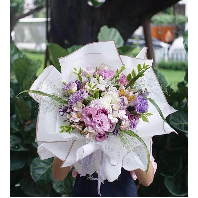 FLOWER WRAPPING GOLD LINE COLOR (ECER) TRANSPARENT CELLOPHANE KERTAS BUKET BUNGA HAND BOUQUET Image 7