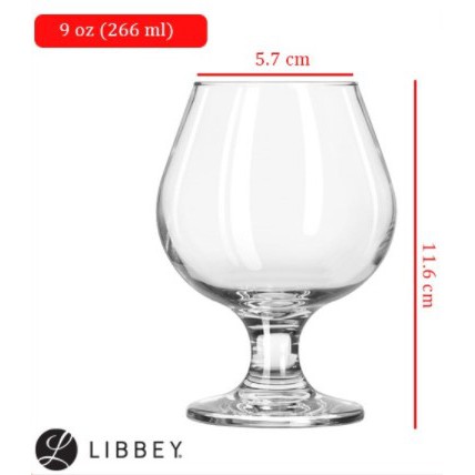 Cognac / Ball Glass/ Bubble Ball/ Brandy Glass / Gelas Brendi 9 Oz (266 ml) - LIBBEY 3704