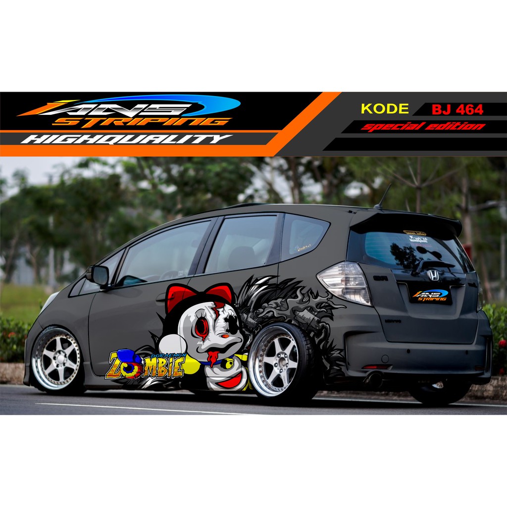 DECAL STICKER MOBIL JAZZ JES / STIKER MOBIL BRIO, AGYA, SIGRA, AYLA, SWIFT, YARIS / VARIASI STICKER