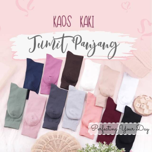 Kaos Kaki Tumit Panjang Polos Wanita Dewasa (Tanpa Jempol) by Sashee