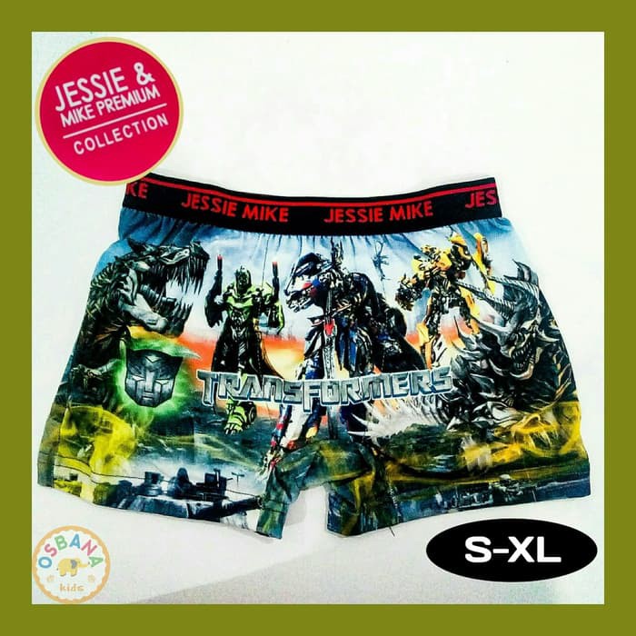 Celana Boxer Anak Premium | Transformer | Jessie Mike (S-X)