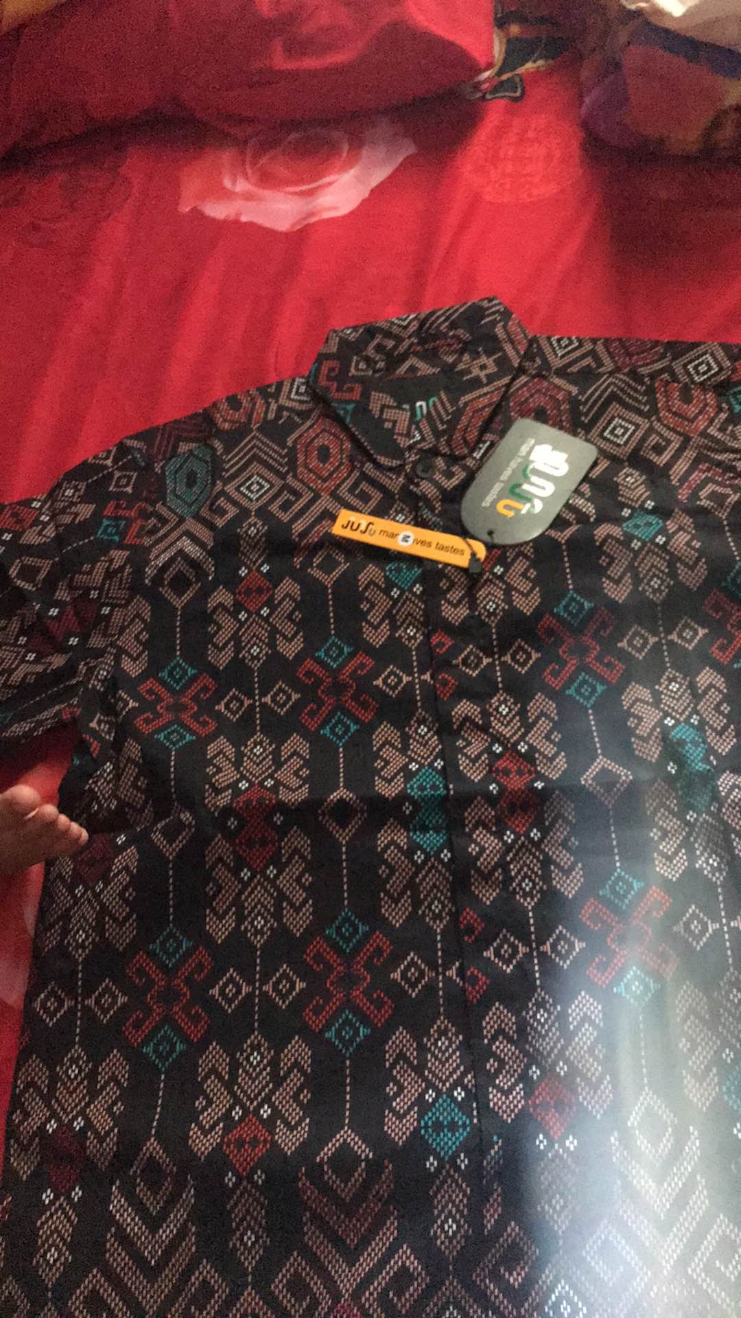 [ready Big Size] Babedo Kemeja Batik Pria Slim Fit Motif Songket Minang Premium Lengan Pendek