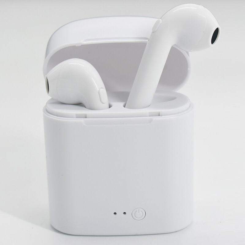 DS EARPHONE BLUETOOTH i7S TWS WITH CHARGER CASE / HEADSET BLUETOOTH IMPORT / AIRPOD WIRELESS--