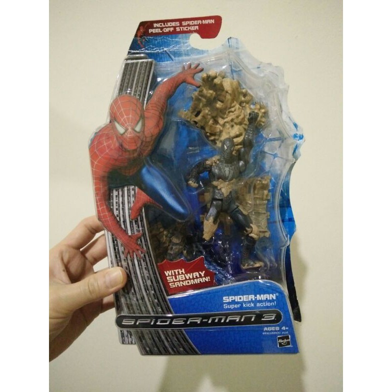 Spiderman Spider-Man 3 Super Kick Action With Subway Sandman Hasbro Original