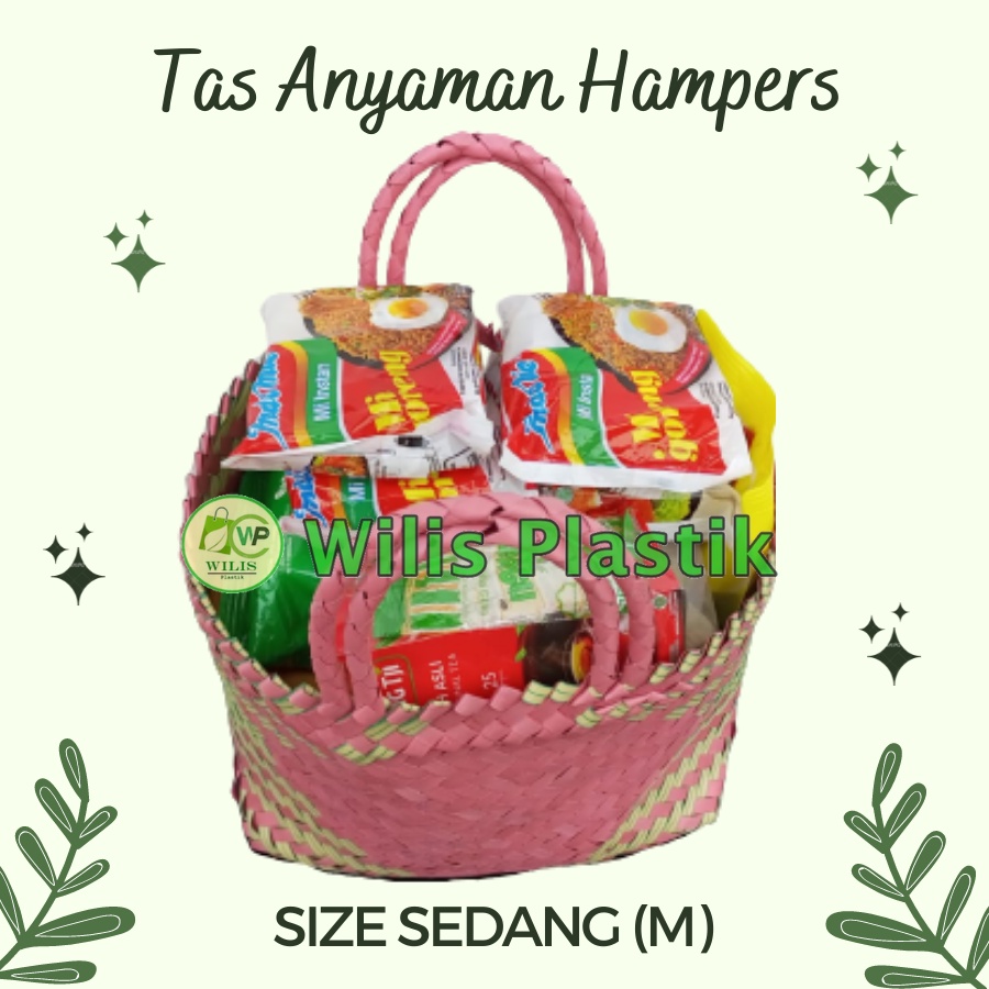 Tas Anyaman Plastik LURIK TANGGUNG untuk pengusaha Hampers Souvenir Parcel wadah berkat Kotak Nasi Tas Anyaman Plastik Hajatan