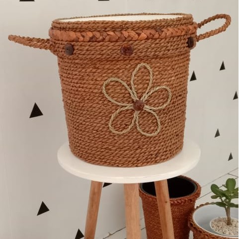 Pot Unik Besar D27 T27 //Pot Dengan Cover Tali Mendong //Pot indoor Kreasi Unik//Hand Made Indonesia