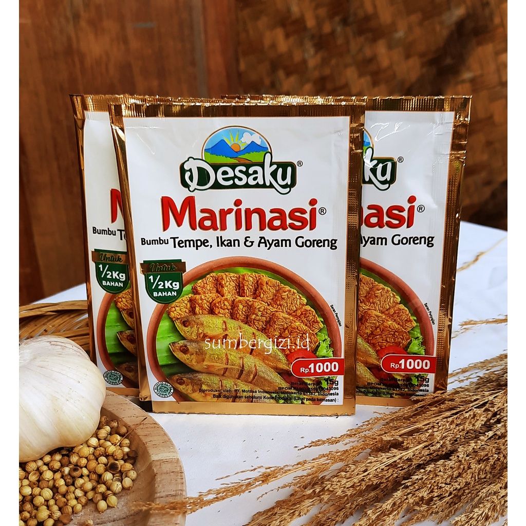 

SS009 Desaku Bumbu Marinasi Ikan dan Tempe Goreng / Desaku Bumbu Instan Marinasi / Desaku Bumbu Masak Marinasi 15g x 12pcs