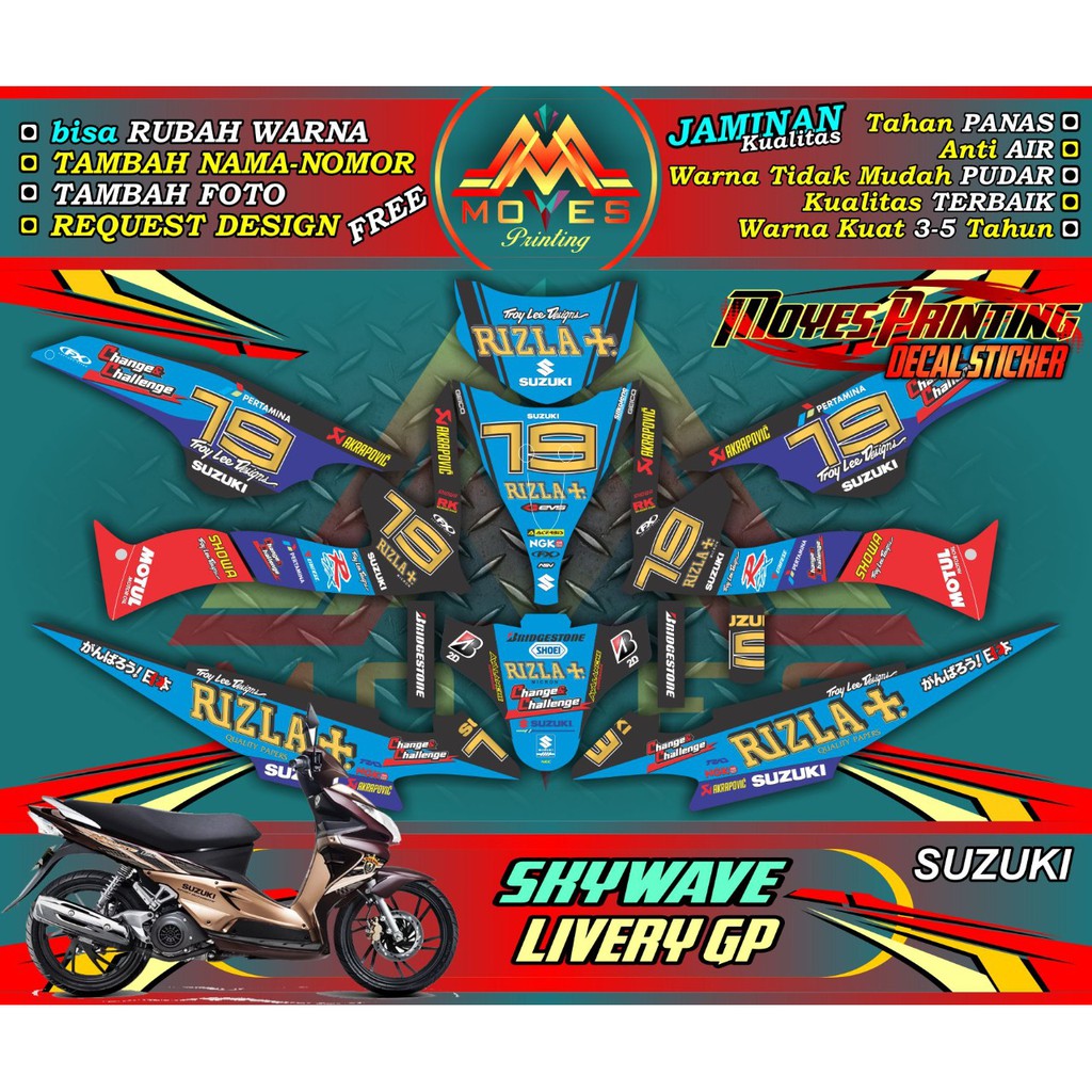 stiker skywave stiker full body skywave stiker motor skywave  decal stiker motor skywave
