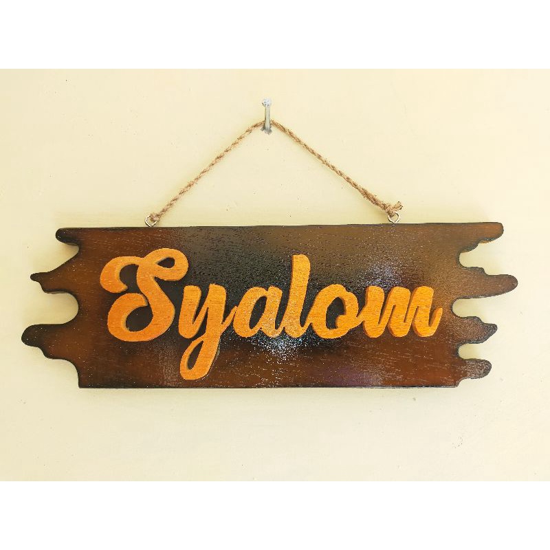 Huruf Ukir Kayu Syalom
