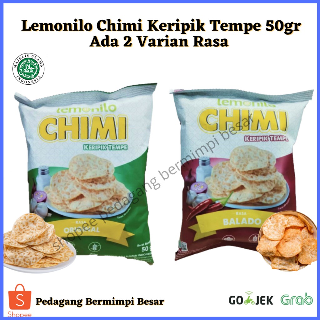 Jual Lemonilo Chimi Keripik Tempe 50gr Snack Diet Cemilan Diet