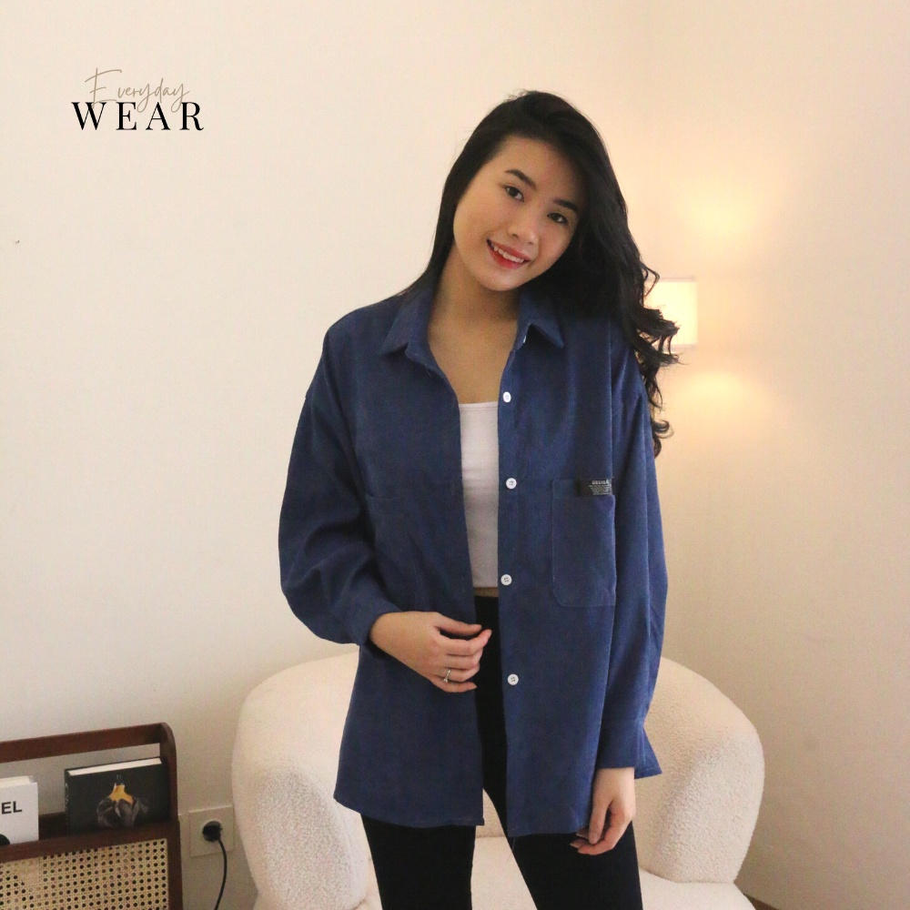 KEMEJA OUTER WANITA / KEMEJA OVERSIZE - LOUISA