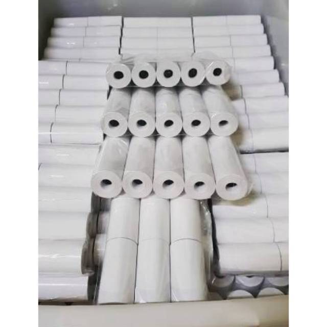 #2 Kertas Struk Thermal 58mm 58x30 57x30 Coreless Polos | Shopee Indonesia