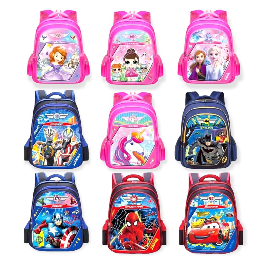 SMARTGIRL NEW TAS RANSEL ANAK SEKOLAH CEWEK COWOK IMPORT SD 00190-00196