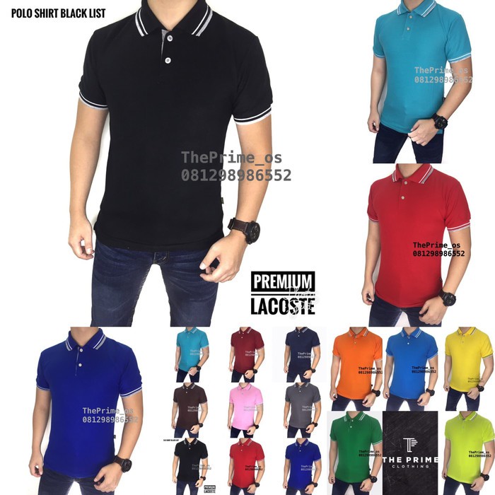 kaos polo shirt polo shirt pria kaos polo putih LIST